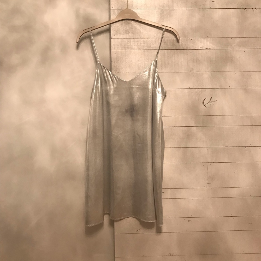 Silver Slip Dress